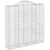Image de vidaXL Paniers à gabions arqués 10 pcs 200x50x200/220 cm Fer galvanisé