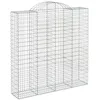 Image de vidaXL Paniers à gabions arqués 12 pcs 200x50x200/220 cm Fer galvanisé