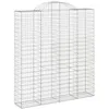 Image de vidaXL Paniers à gabions arqués 12 pcs 200x50x220/240 cm Fer galvanisé