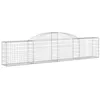 Image de vidaXL Paniers à gabions arqués 9 pcs 300x30x60/80 cm Fer galvanisé