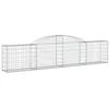 Image de vidaXL Paniers à gabions arqués 15 pcs 300x30x60/80 cm Fer galvanisé