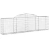 Image de vidaXL Paniers à gabions arqués 12 pcs 300x30x80/100 cm fer galvanisé