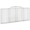Image de vidaXL Paniers à gabions arqués 3 pcs 300x30x120/140 cm fer galvanisé