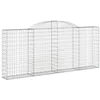 Image de vidaXL Paniers à gabions arqués 15 pcs 300x30x120/140 cm fer galvanisé