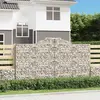 Image de vidaXL Paniers à gabions arqués 2 pcs 300x30x160/180 cm fer galvanisé
