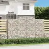Image de vidaXL Paniers à gabions arqués 2 pcs 300x30x180/200 cm fer galvanisé