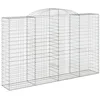 Image de vidaXL Paniers à gabions arqués 4 pcs 300x50x180/200 cm fer galvanisé