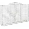 Image de vidaXL Paniers à gabions arqués 11 pcs 300x50x180/200 cm fer galvanisé