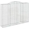 Image de vidaXL Paniers à gabions arqués 2 pcs 300x50x200/220 cm fer galvanisé