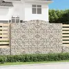 Image de vidaXL Paniers à gabions arqués 10 pcs 300x50x200/220 cm Fer galvanisé