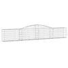 Image de vidaXL Paniers à gabions arqués 6 pcs 400x30x60/80 cm Fer galvanisé