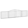 Image de vidaXL Paniers à gabions arqués 4 pcs 400x30x80/100 cm Fer galvanisé