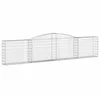 Image de vidaXL Paniers à gabions arqués 10 pcs 400x30x80/100 cm Fer galvanisé