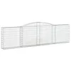 Image de vidaXL Paniers à gabions arqués 3 pcs 400x30x100/120 cm Fer galvanisé