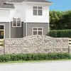 Image de vidaXL Paniers à gabions arqués 10 pcs 400x30x120/140 cm Fer galvanisé