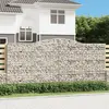 Image de vidaXL Paniers à gabions arqués 2 pcs 400x30x180/200 cm Fer galvanisé