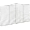 Image de vidaXL Paniers à gabions arqués 3 pcs 400x30x220/240 cm Fer galvanisé