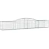 Image de vidaXL 10x Paniers à Gabions Arqués Cages à Gabions Arquées Murs de Gabion Barrières de Jardin Terrasse Extérieur 400x50x60/80 cm Fer Galvanisé