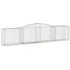 Image de vidaXL Paniers à gabions arqués 9 pcs 400x50x80/100 cm Fer galvanisé