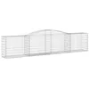 Image de vidaXL Paniers à gabions arqués 15 pcs 400x50x80/100 cm Fer galvanisé