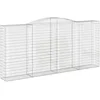 Image de vidaXL Paniers à gabions arqués 3 pcs 400x50x180/200 cm Fer galvanisé