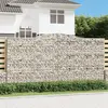 Image de vidaXL Paniers à gabions arqués 2 pcs 400x50x200/220 cm Fer galvanisé