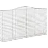 Image de vidaXL Paniers à gabions arqués 7 pcs 400x50x220/240 cm Fer galvanisé
