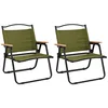 Image de vidaXL Chaises de camping lot de 2 Vert 54x43x59 cm Tissu Oxford