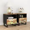 Image de vidaXL Tables de chevet 2 pcs Bois de récupération et d'ingénierie