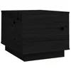 Image de vidaXL Table Basse, Table d'Appoint avec Compartiment, Bout de Canapé, Meuble de Rangement Salle de Séjour, Moderne, Noir Bois Massif de Pin