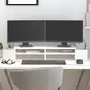 Image de vidaXL Support de moniteur Blanc 100x27,5x15 cm Bois de pin solide