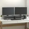 Image de vidaXL Support de moniteur Gris 100x27x15 cm Bois de pin solide