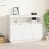 Image de vidaXL Buffet Blanc 104,5x34x80 cm Bois massif de pin