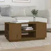 Image de vidaXL Table basse Marron miel 90x49x40,5 cm Bois massif de pin