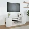 Image de vidaXL Meuble TV Blanc 110x35x40,5 cm Bois de pin massif