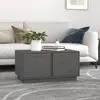 Image de vidaXL Table basse Gris 80x50x40 cm Bois massif de pin