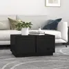 Image de vidaXL Table basse Noir 80x50x40 cm Bois massif de pin