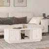 Image de vidaXL Table basse Blanc 110x50x40 cm Bois massif de pin