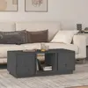 Image de vidaXL Table basse Gris 110x50x40 cm Bois massif de pin