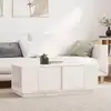 Image de vidaXL Table basse Blanc 110x50x40 cm Bois massif de pin