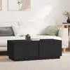Image de vidaXL Table basse Noir 110x50x40 cm Bois massif de pin