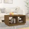 Image de vidaXL Table basse Marron miel 80x50x40 cm Bois massif de pin