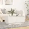 Image de vidaXL Table basse Blanc 80x50x35 cm Bois massif de pin