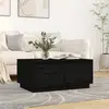 Image de vidaXL Table basse Noir 80x50x35 cm Bois massif de pin