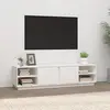 Image de vidaXL Meuble TV Blanc 156x40x40 cm Bois de pin massif