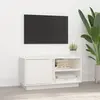 Image de vidaXL Meuble TV Blanc 80x35x40,5 cm Bois de pin massif