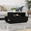 Image de vidaXL Table basse Noir 80x55x40,5 cm Bois massif de pin