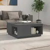 Image de vidaXL Table basse Gris 80x81x36,5 cm Bois massif de pin
