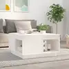 Image de vidaXL Table basse Blanc 60x61x32,5 cm Bois massif de pin