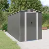Image de vidaXL Abri de jardin Gris clair 192x440x223 cm Métal galvanisé
